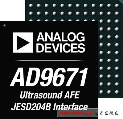 ADI集成JESD204B串行接口的8通道超聲接收器AD9671